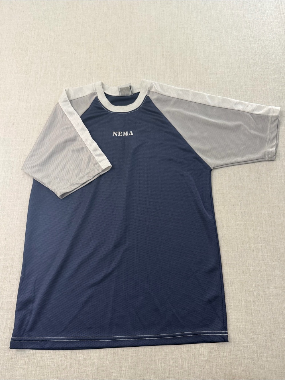 NEMA Navy and Light Gray Athletic Tee